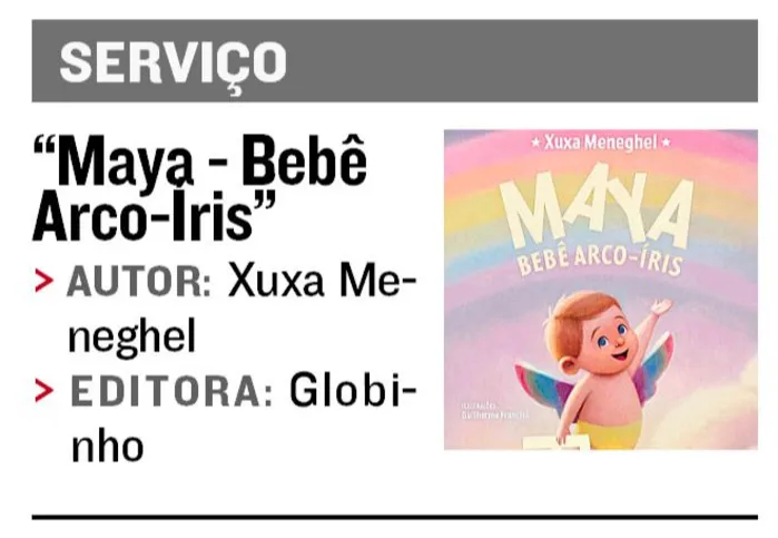 Imagem ilustrativa da imagem "Bebê Árco-Íris": Xuxa lança livro sobre criança com duas mães